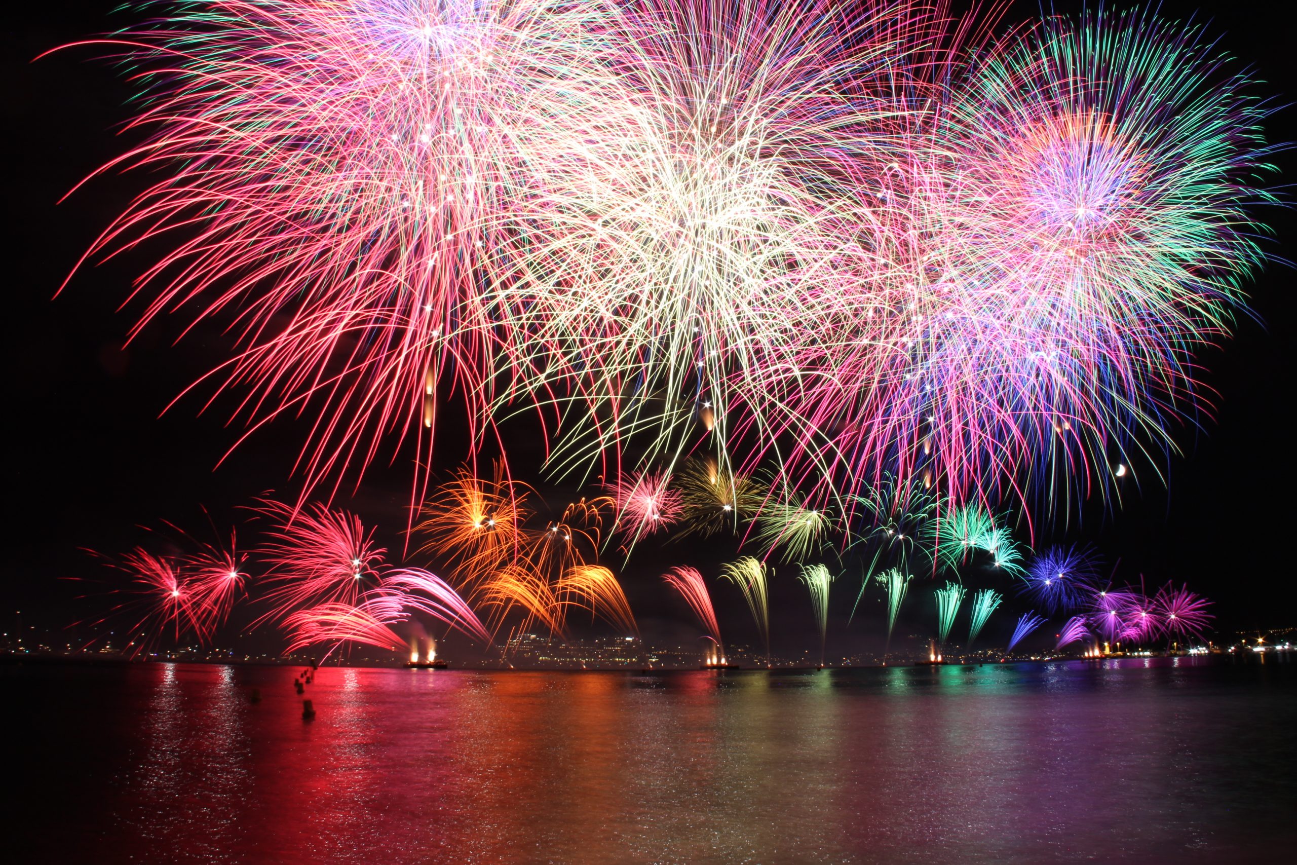 the Cannes fireworks festival in July and August